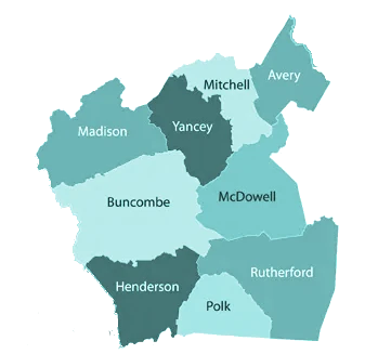 Western NC County Map